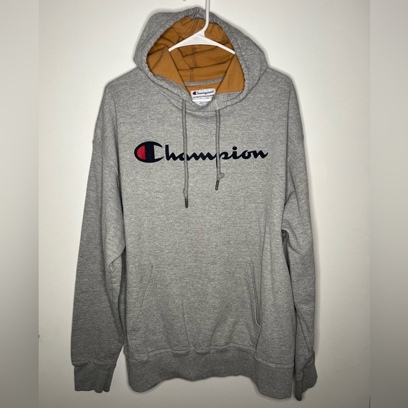 Men’s Champion Gray Hoodie Size XL - Picture 2 of 12